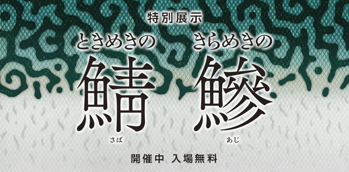 特別展示 ときめきの鯖 きらめきの鰺 バナー画像